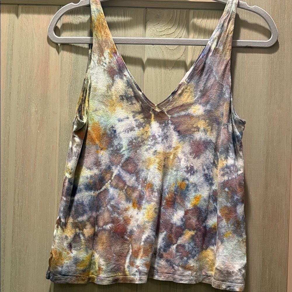 Tie-Dye V-Neck Women's Top